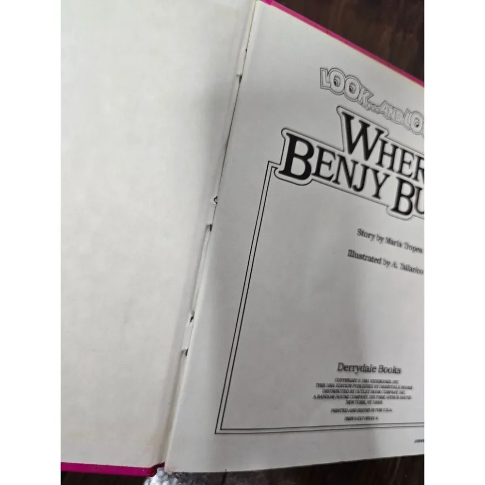Vintage 90s Where's Benjy Benny? A Picture Puzzle Storybook